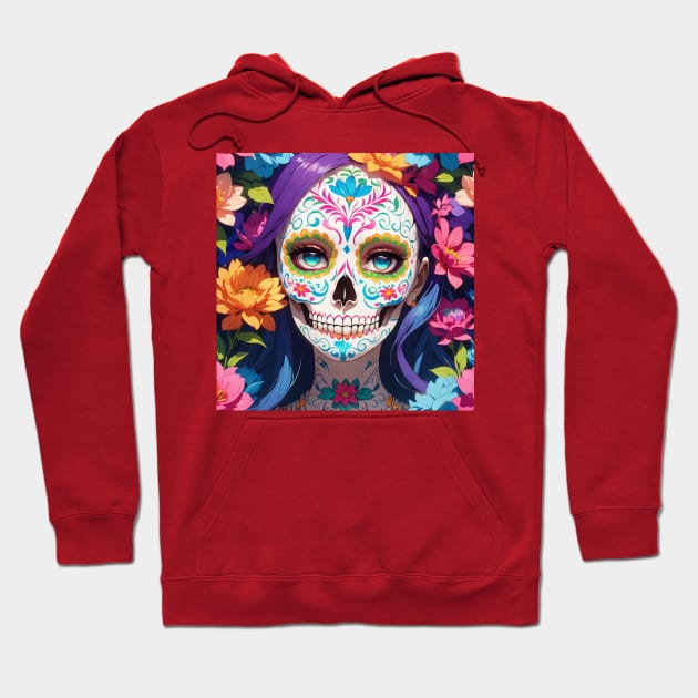 Skull flower cute design Hoodie by nonagobich